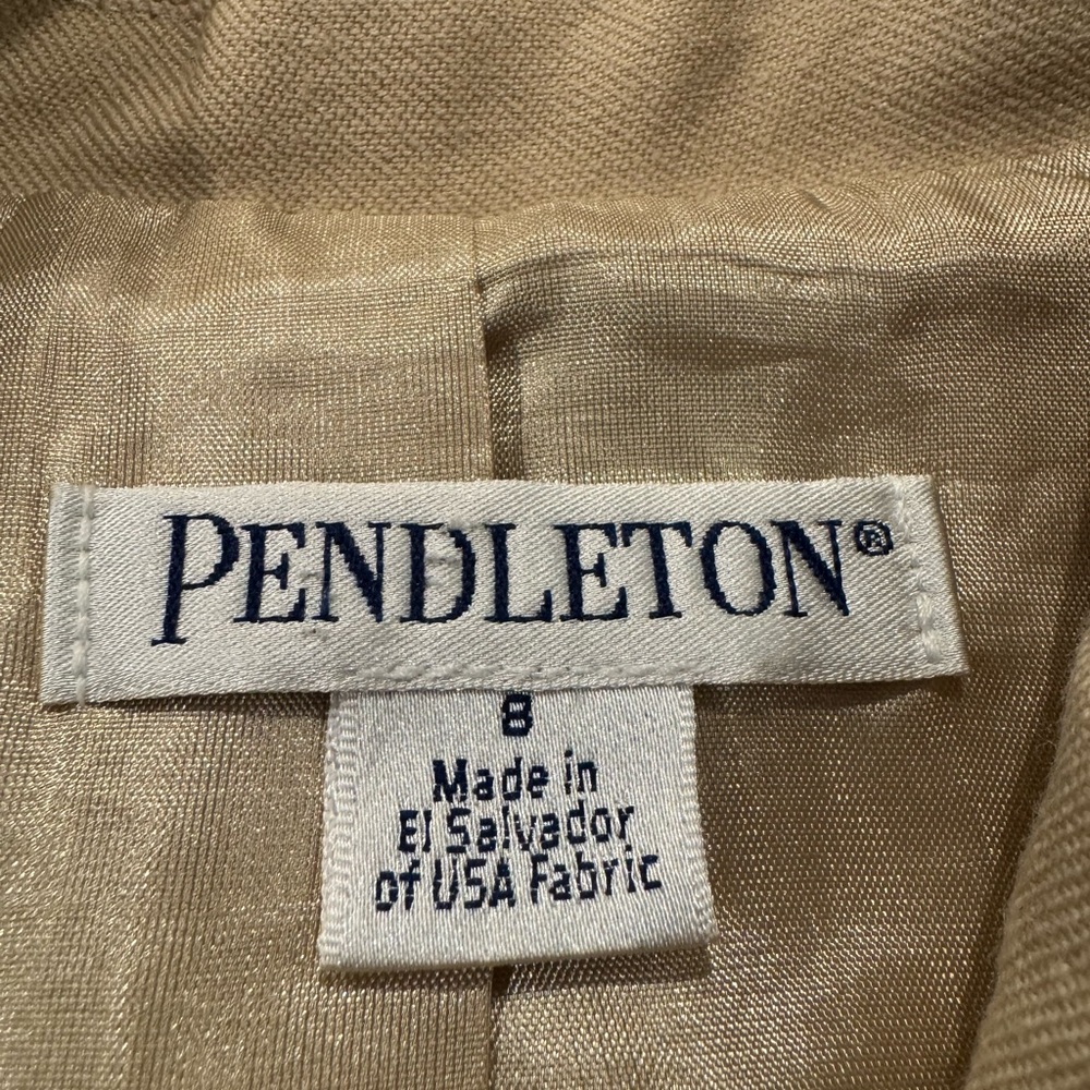 Pendleton Women’s Beige 100% Virgin Wool Blazer Jacket Size 8 Classic - Picture 4 of 8